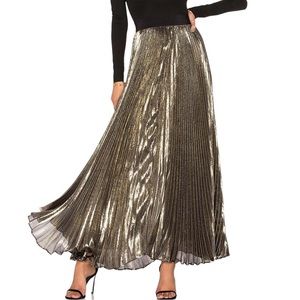 Alice + Olivia Metallic Maxi Skirt